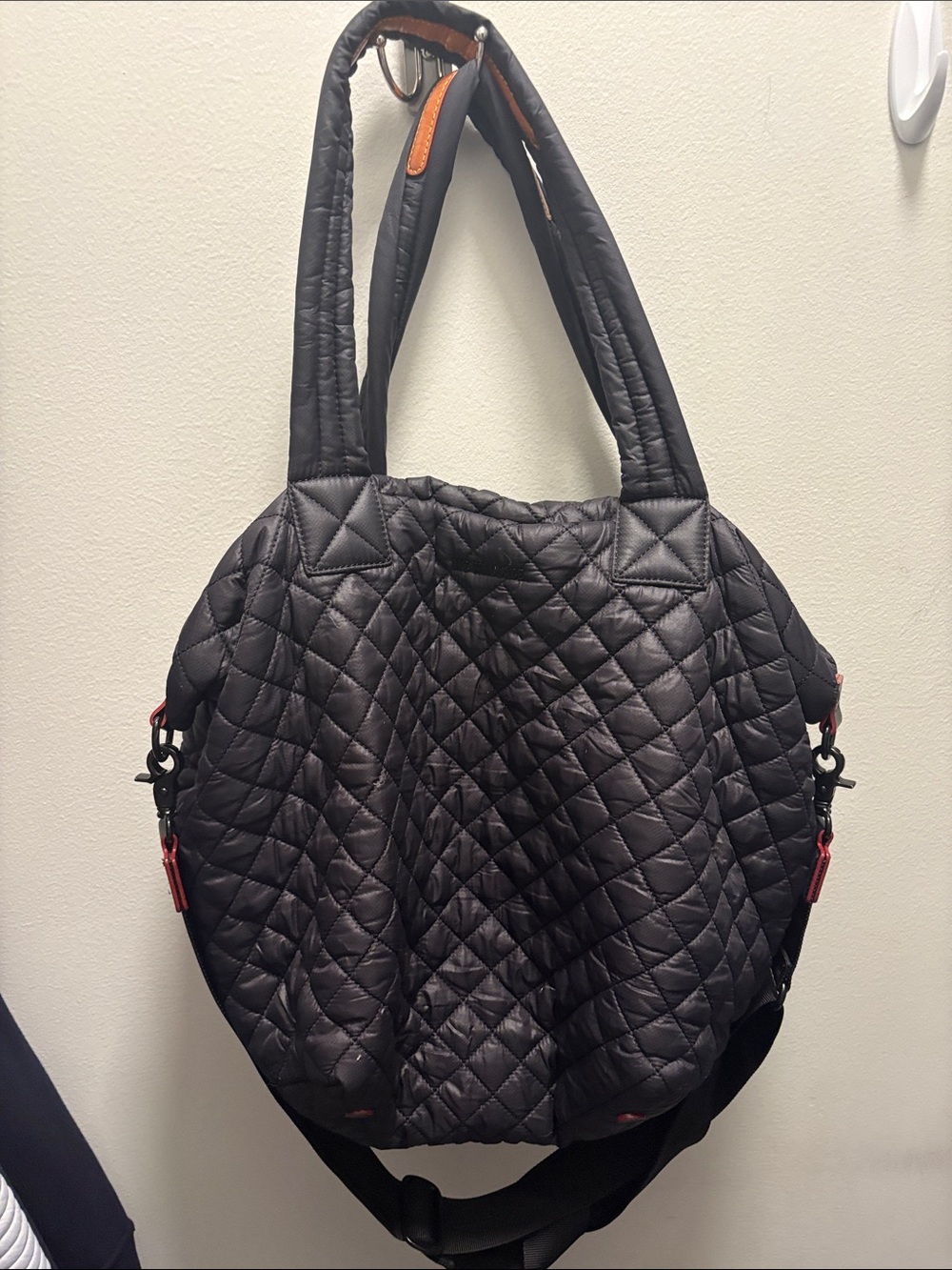 MZ Wallace Quilted Black Tote duffel